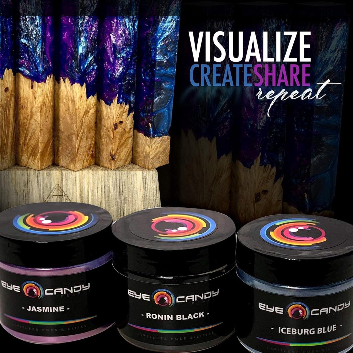 Eye Candy Premium Mica Powder Pigment “Jasmine” (50g) Multipurpose DIY Arts and Crafts Additive | Woodworking, Epoxy, Resin, Paint, Soap, Natural Bath Bombs, Nail Polish (Jasmine, 50G)