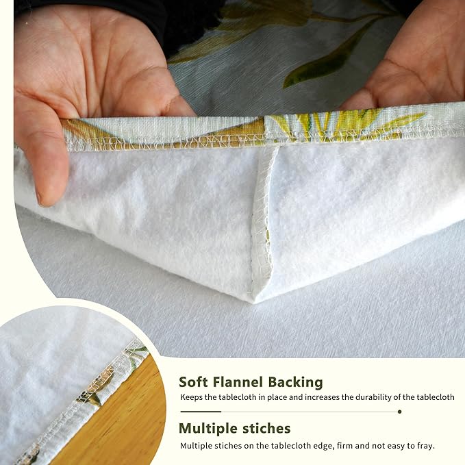 Rectangle Picnic Table Cloth, Elastic Waterproof Fitted Vinyl Tablecloths for 8 Foot Tables, Wipeable Flannel Backed Table Covers for Dining, Camping, Outdoor(Magpie,30"x96")