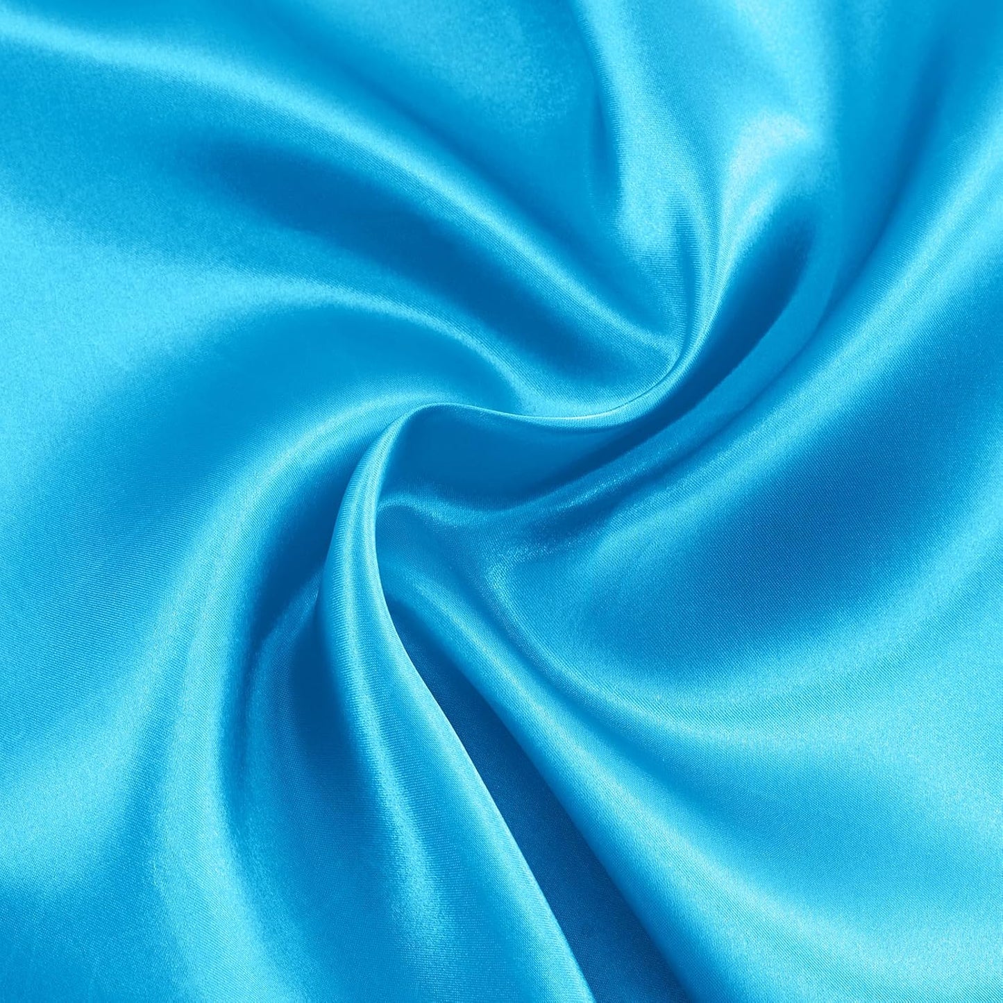 RUDONG M Aqua Blue Satin Fabric by The Yard, 5 Yard x 60 Inch Wide Silky Charmeuse Satin Fabric, Soft Satin Fabric for Wedding Decorations, Bridal Dress, Sewing, Accessories, DIY Crafts