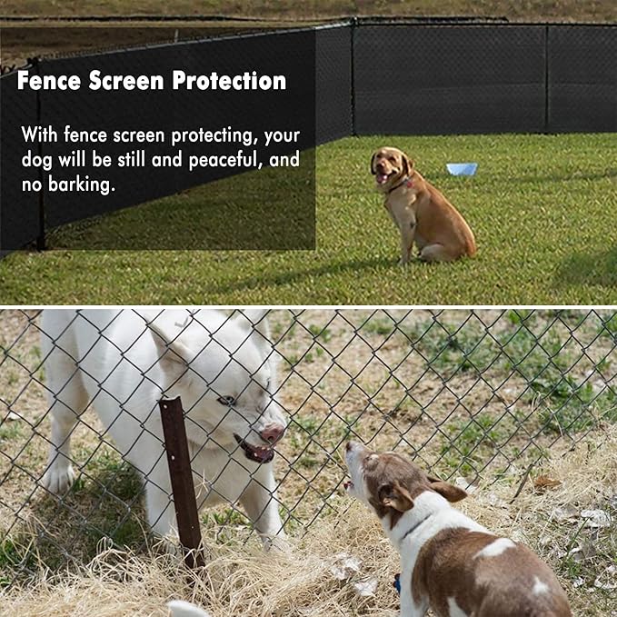 UPGRADE Privacy Fence Screen 6'x37' Black Outdoor 90% Visibility Blockage 170 GSM Mesh Shade Cover Panels for Backyard,Balcony,Home Decoration with Zip Ties,Customized Avaliable