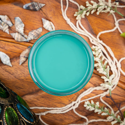Dixie Belle Paint Company Chalk Finish Furniture Paint - Mermaid Tail (1 Gallon - 128oz) - Matte Aqua Green Chic Chalk Mineral DIY Furniture Paint