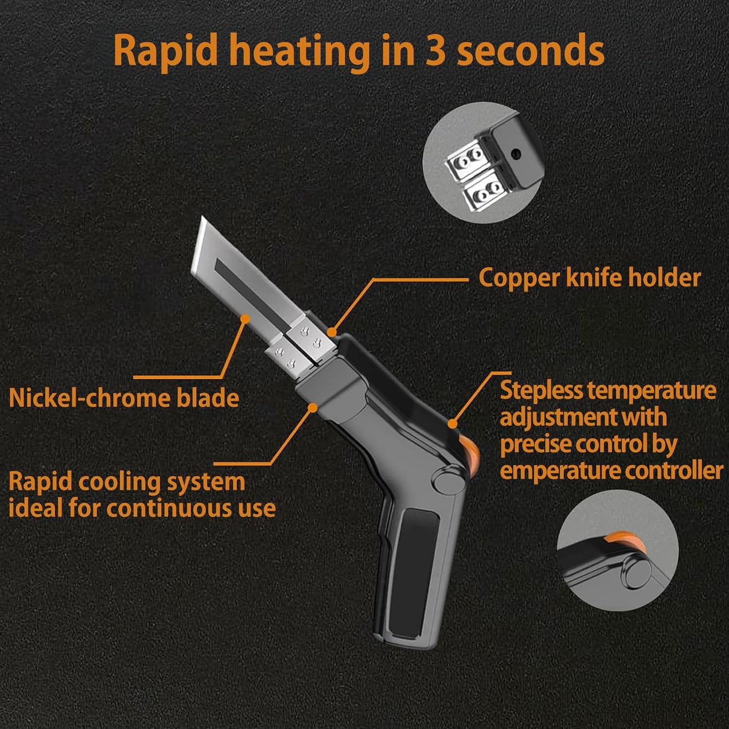 Foam Cutter Electric Hot Knife, 300W Styrofoam Cutting Tool, 4-in-1 Kit for Cutting Foam Board Insulation, EPP, EPS, XPS, EVA, EPE, PU, KT Board, Sponge, Nylon