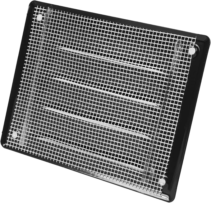 Repa Market 5.5" x 4" Inch (Outer Dimensions) Black Air Vent Cover - Steel Steel Return Air Grilles - for Ceiling and Sidewall - HVAC - with Protection Screen (5.51'' x 4.13'' Inch)