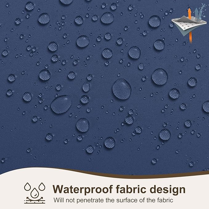 HolidayIdeas Waterproof Patio Outdoor Curtains with Rod Pocket 6 Panels- UV & Privacy Protect Weatherproof Gazebo Outdoor Drapes for Porch, Balcony, Apartment, Sliding Glass Door, Navy, 54x84 Inch