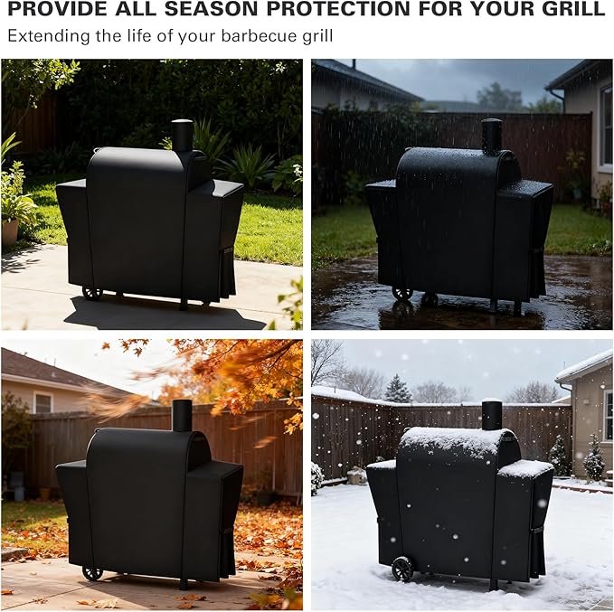 Heavy Duty 600D Grill Cover Fits for Royal Gourmet CC1830T 30-Inch Barrel Charcoal Grill Cover
