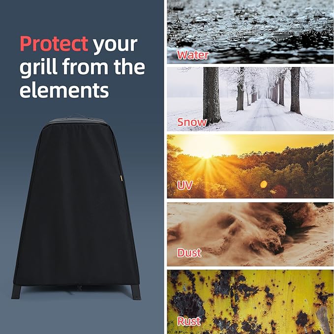 Waterproof Cover for Ninja Woodfire Outdoor Grill & Smoker and for Artisan Pizza Oven on Ninja XSKUNSTAND Stand, Outdoor Grill Accessories for Models OG700/800/900/OO100/MO200 Series (Cover Only)