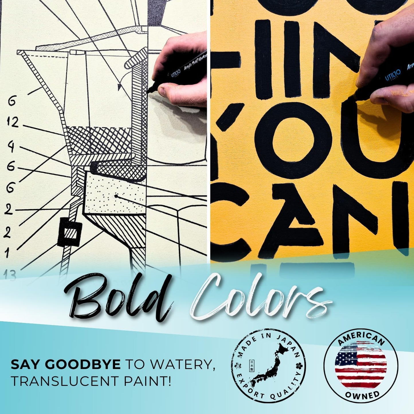 Utillo Craft Black Extra Fine Paint Pens (8-Pack) - 0.7mm Precision-Manufactured Japanese Tip - Quick-Drying, Permanent, Waterproof - For Stone, Wood, Glass, Paper, Fabric, Canvas, Metal & More