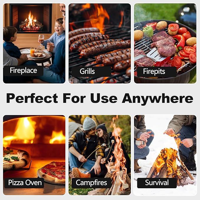 36 Pcs Fire Starter - Natural Fire Starters for Fireplace, Pellet Stove, BBQ, Pizza Oven, Fire Pit &Chimney, Fire Starters for Grill, Charcoal Starter