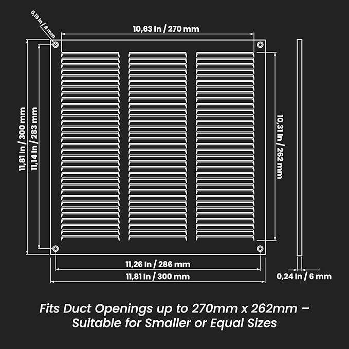 Repa Market 12x12 Inch Air Vent Cover/Brown Galvanized Steel Louvered Grill Cover with Mesh Screen/Wall or Ceiling Vent/Durable Flush Mount HVAC Register for Indoor and Outdoor Ventilation