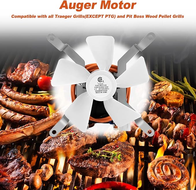 Stanbroil Replacement Induction Fan Kit for all Pit Boss/Traeger/Camp Chef Wood Pellet Grills, White