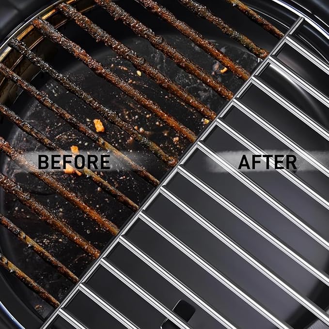 HEXAR® Grill Brush, Barbecue Grill Cleaning Brush Combination of Brush with Scraper, BBQ Cleaning Brush with Stainless Steel Bristles and Extra Long PP Handle