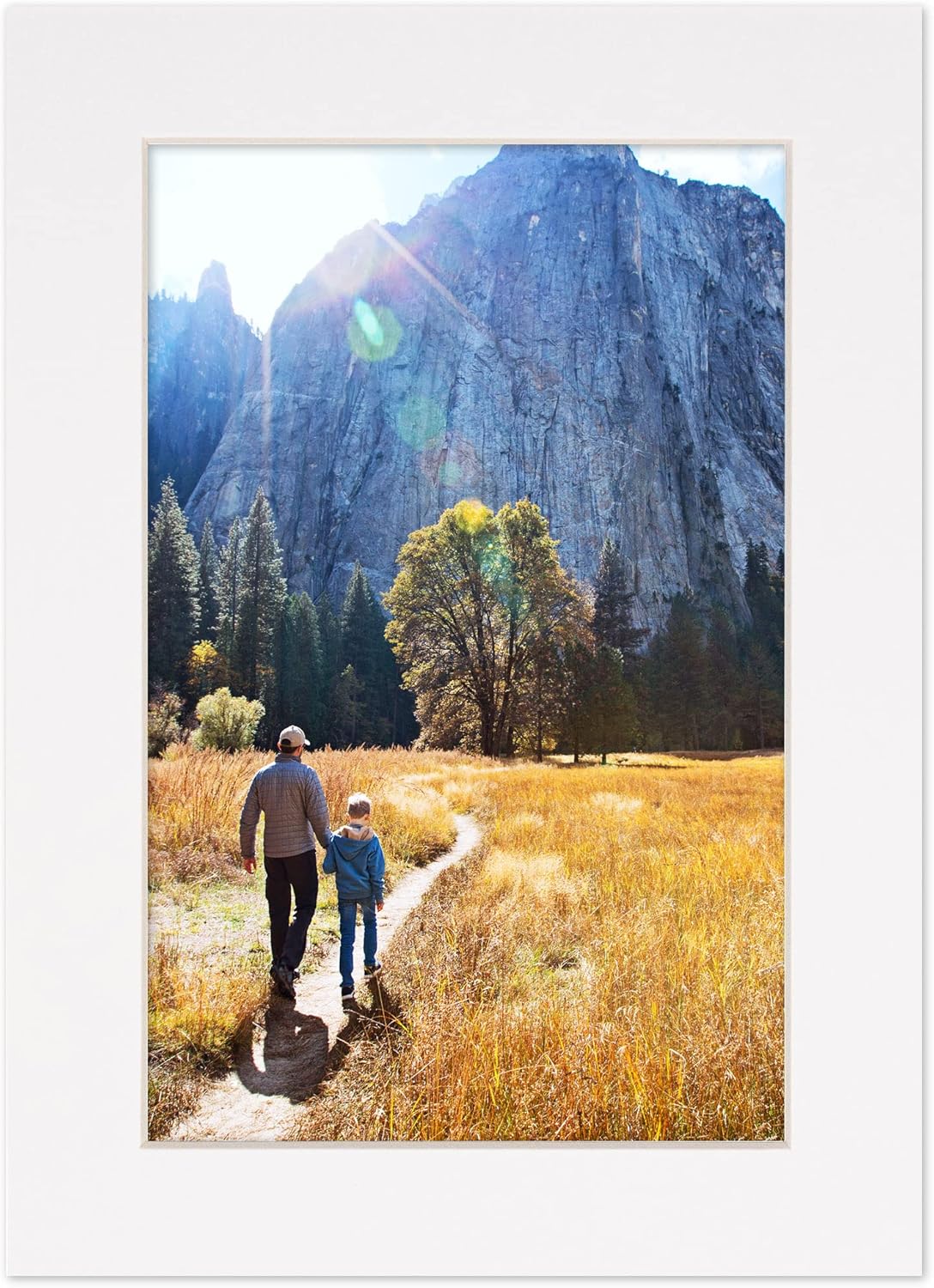 5.5x8.5 Mat for 8.5x11 Frame - Precut Mat Board Acid-Free White 5.5x8.5 Photo Matte For a 8.5x11 Picture Frame, Premium Matboard for Family Photos, Show Kits, Art, Picture Framing, Pack of 1 Mat
