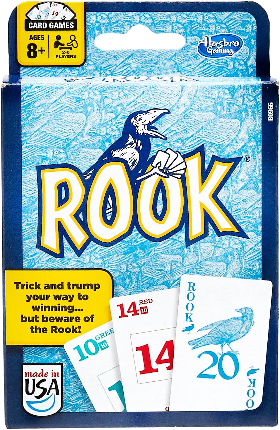 Hasbro Gaming Rook Card Game | Family Games for Kids, Teens, and Adults | 2 to 6 Players | Bidding and Trick-Taking Games | Fun Summer Activities | Vacation Travel Essentials | Ages 8+