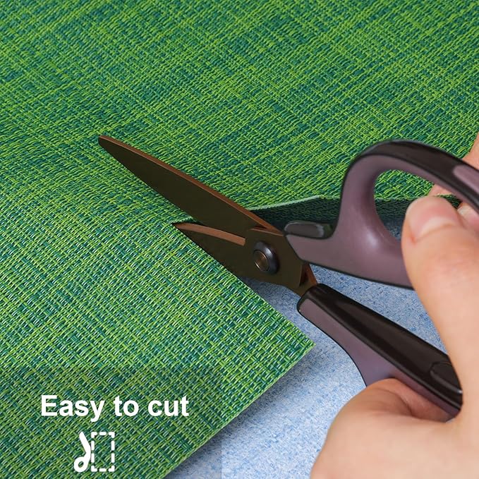 Myir JUN Table Runner, Vinyl Table Runner Indoor 72 Inch Long Arbitrarily Cropped Runner for Table Heatproof for Home Party (Dark Green, 12 x 72 inch)
