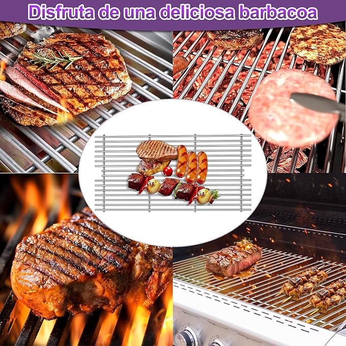 2 Pack 54911 Cooking Grid with 2 Pack 54921 Grill Grates Replacement for Viking VGBQ 30 Inch T Series VGBG 41 Inch T Series VGBQ 53 Inch T Series