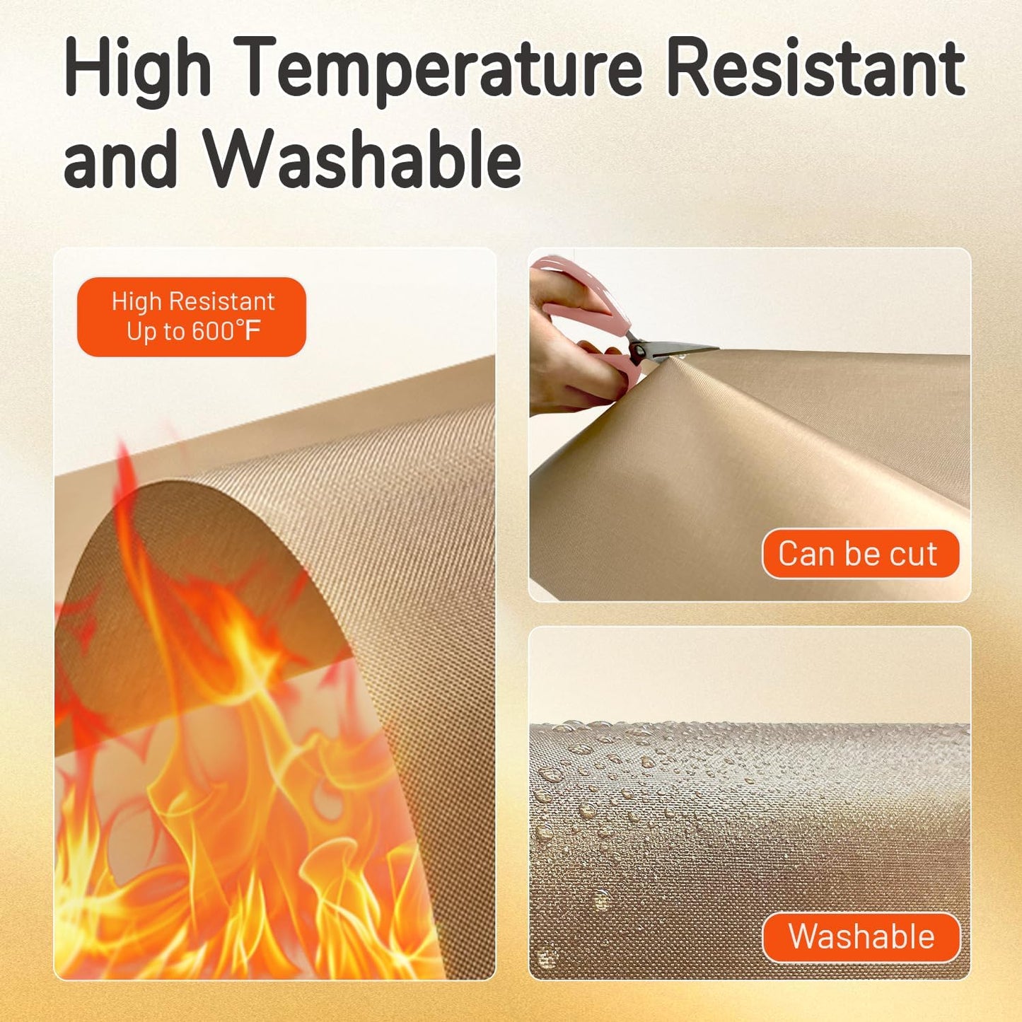 TransOurDream 3 Pack PTFE Teflon Sheets Size S 8.5 x 11" for Mini Heat Press Heat Resistant Craft Mat Sublimation Paper and Heat Transfer Paper Reusable