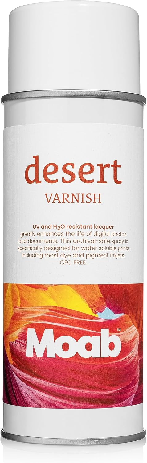 Moab Desert Varnish UV Lacquer Spray to Protect Fine Art Inkjet Prints, 400ML Can