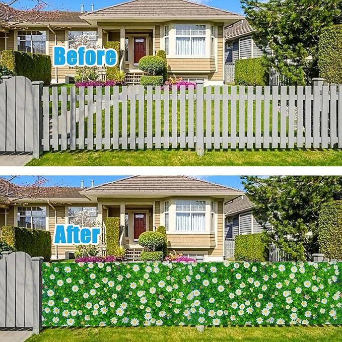 UPGRADE Custom Scenic Privacy Fence Screen for Outdoor Full-Color Printed Fence Cover with PVC Mesh UV Resistant, Weatherproof Perfect for Garden, Balcony, Backyard