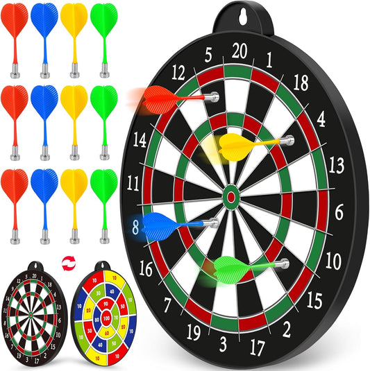 Magnetic Dart Board - 12pcs Magnetic Darts - Excellent Indoor Game and Party Games - Gifts for 5 6 7 8 9 10 11 12 Year Old Boy Kids
