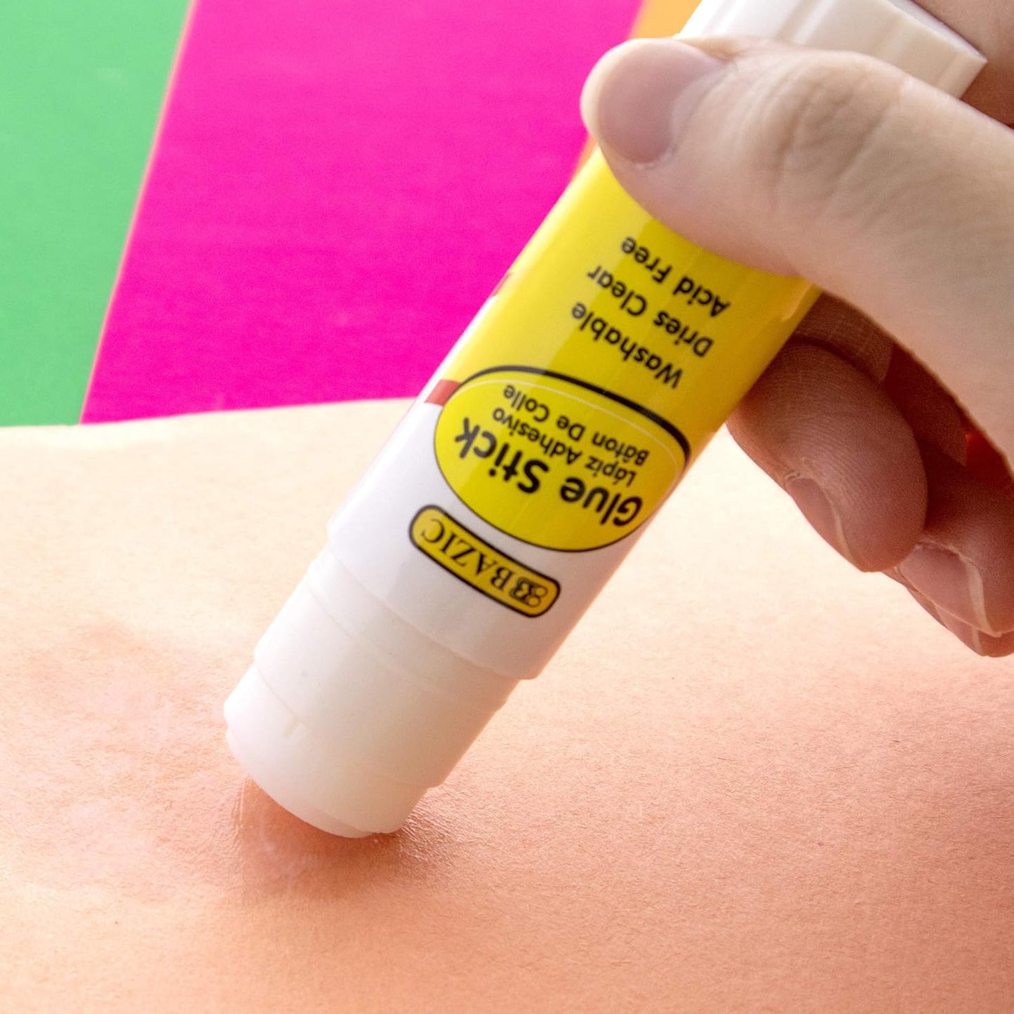 BAZIC White Glue 4oz., Clear Glue 1.7oz., Glue Stick 0.7oz., Washable Liquid Glue Pen, Multi-Purpose, for School Home Office (3/Pack), 24-Pack