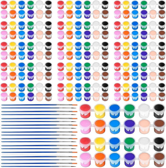 20 Pack Mini Acrylic Paint Set, 12 Colors Acrylic Paints Strips for Kids & Adults Craft Paint,280 PCS Kids Painting Kit Container Strips Storage for Home Birthday Classroom Party (280)