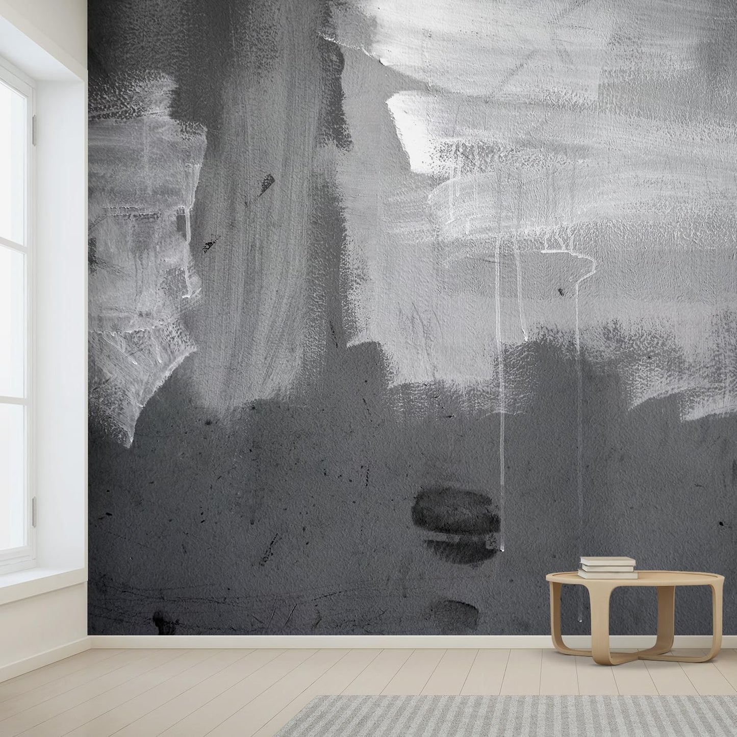 wall26 Grunge Concrete Wall Removable Wall Mural | Self-Adhesive Large Wallpaper - 120x168 inches