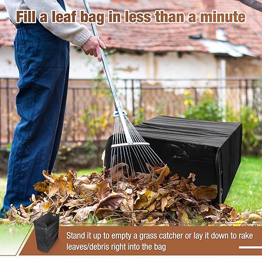 Touri 2 PCS Lawn Trash Bag Holder, Leaf Collector Holder Holds 30-42 Gallon Bags, Reuseable Garbage Frame for Camping, Yard Weeding, Lawn Party