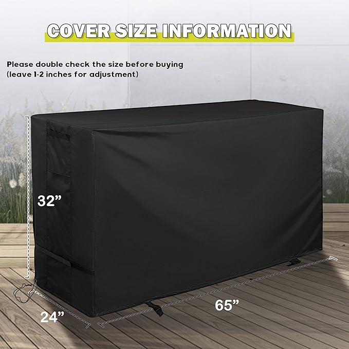 Grill Table Cover for GDLF Grill Table Compatible with Big Green Egg, Outdoor Grill Cart Cover for GDLF Large BBQ Station Prep Table All Weather Protective