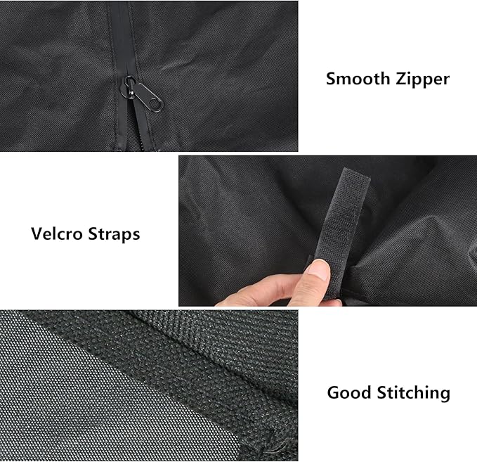 Outdoor Heavy Duty Waterproof Pellet Grill Cover for Traeger 34,Pro 34 Series Wood Pellet Smoker Grill,Texas and More,Full Length All Weather Protection Grill Cover for Traeger BAC380 BAC504,Black