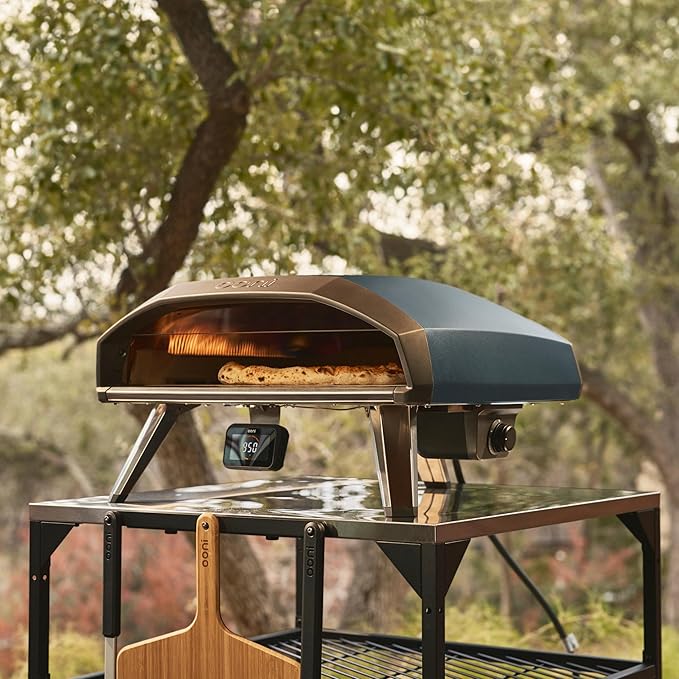 Ooni Koda 2 Pro Gas Pizza Oven – 18" Propane Powered Outdoor Oven with 28 mBar Regulator and Gas Hose, Propane Portable Pizza Oven - Blue
