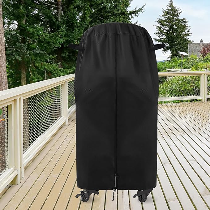 Cart Cover for Solo Stove Pi Pizza Oven Table, Heavy Duty 600D Waterproof Pizza-Oven StandCover, 40 inch Outdoor Cover for BBQ Cart/Pizza Topping Station/Grill, 27" Dia x 42" H