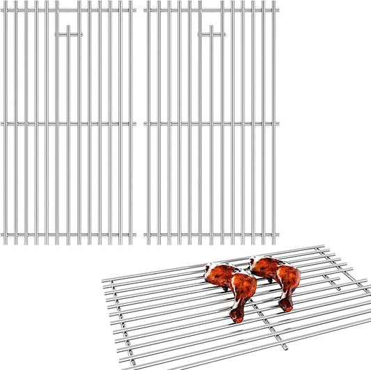 17''D x 28.5''W Grill Grates Replacement for Char-Broil 463242715,Silver Stainless Steel Grill Grate for Nexgrill 720-0882A,3Pack Grill Grates for Original Part Number: CHRG533-0009-W1