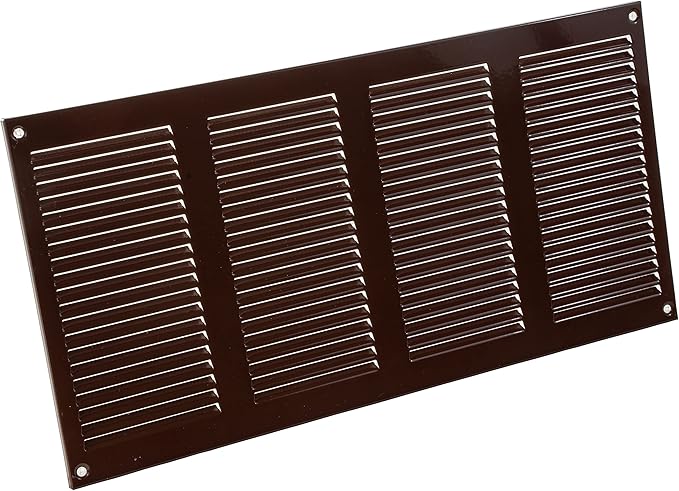 Vent Systems 16" x 8" Inch (Overall Dimensions) - Brown - Air Vent Cover Metal Air Return Grill - Built-in Pest Guard Screen - HVAC Vent Duct Cover for Home Improvement