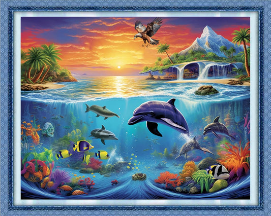 Dimxvean Stamped Cross Stitch Kits,Cross Stitch Kits for Adults Beginners,Embroidery Kits Full Range of Cross Stitch Stamped Kits Needlepoint Kits Cross Stitch Patterns- (Craftkit03)