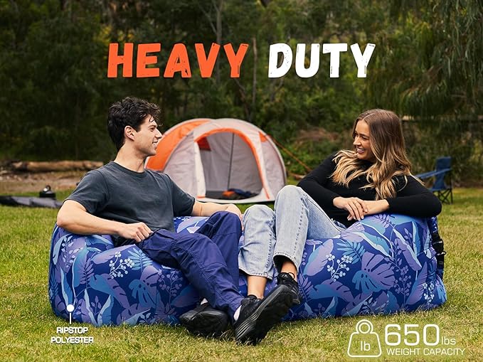 WEKAPO Inflatable Sun Lounger, Air Sofa, Hammock, Portable, Waterproof and Leak-Proof, Ideal for Backyard, Beach, Travel, Camping, Picnics and Music Festivals
