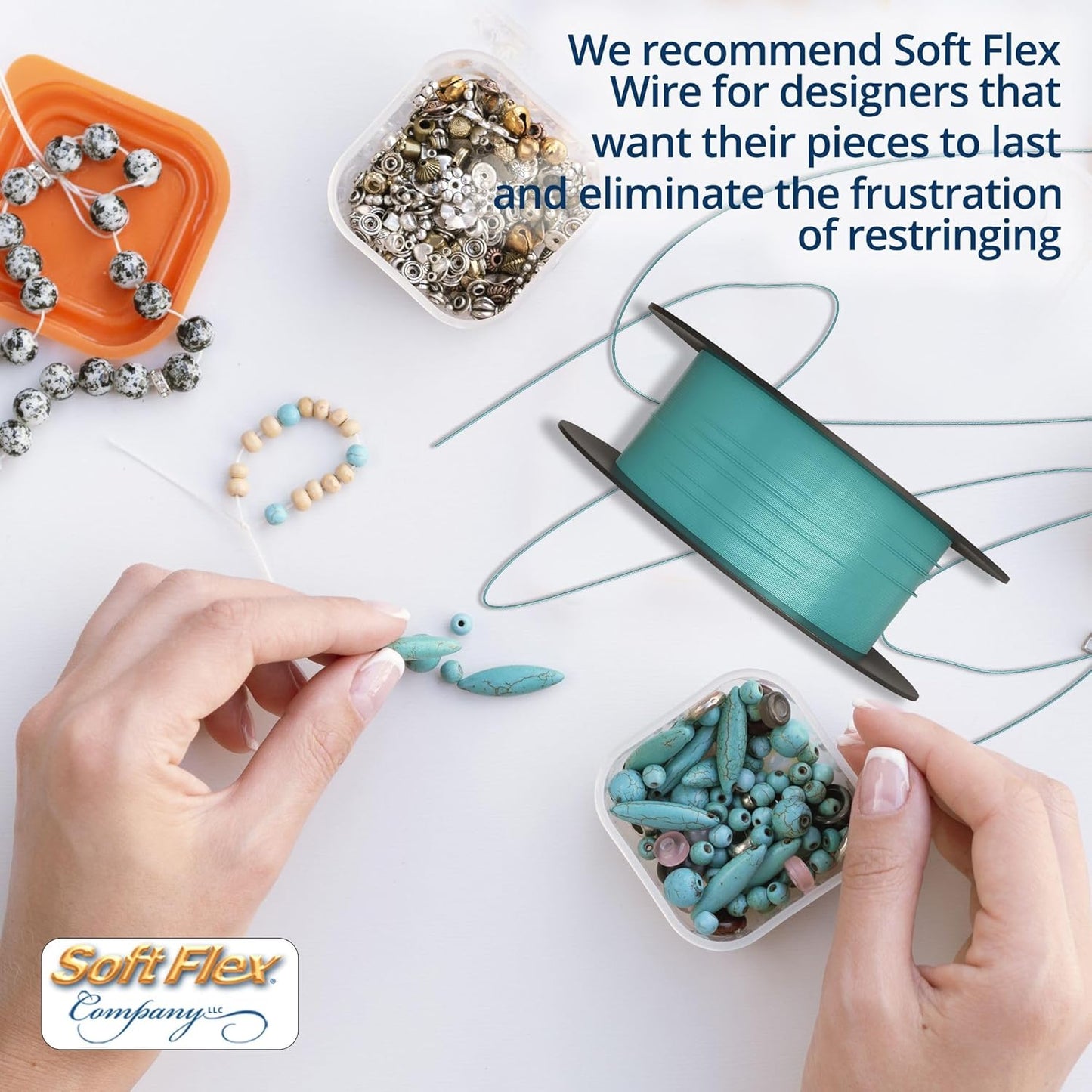 Soft Flex 49 Strand Beading Wire - Medium 0.19 Diameter - 100 Feet Nylon Design Wire