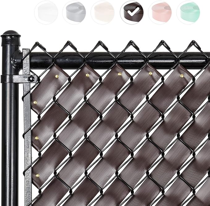 Chain Link Fence Privacy Tape (Chocolate Brown)
