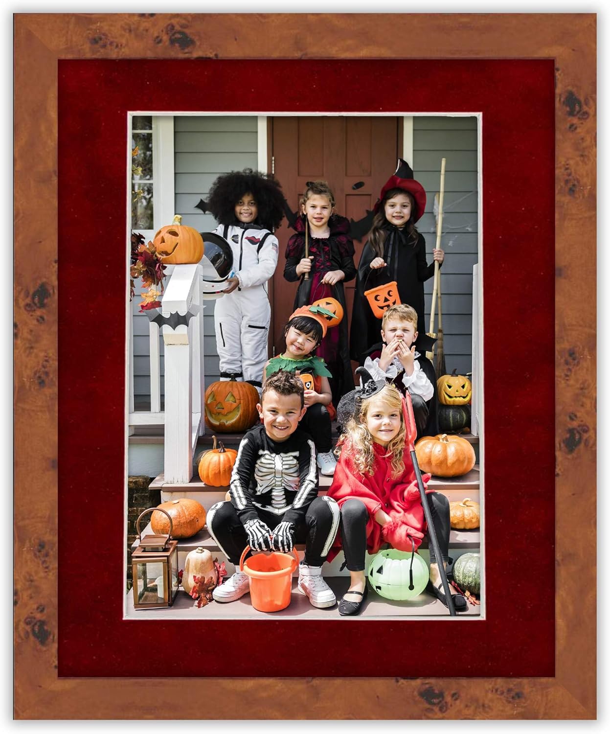 Pack of Ten Acid Free 11x14 Mats Bevel Cut for 8.5x11 Photos - Bright Red Suede Precut Matboards With Backing Boards and Self Seal Bags for Pictures, Framing - 4-ply Thickness