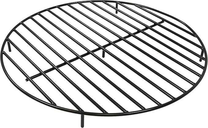 Sunnydaze Round Fire Pit Grate - Elevated Wood Grate for Fire Pit - Heavy-Duty Steel Log Grate for Outside - 36-Inch