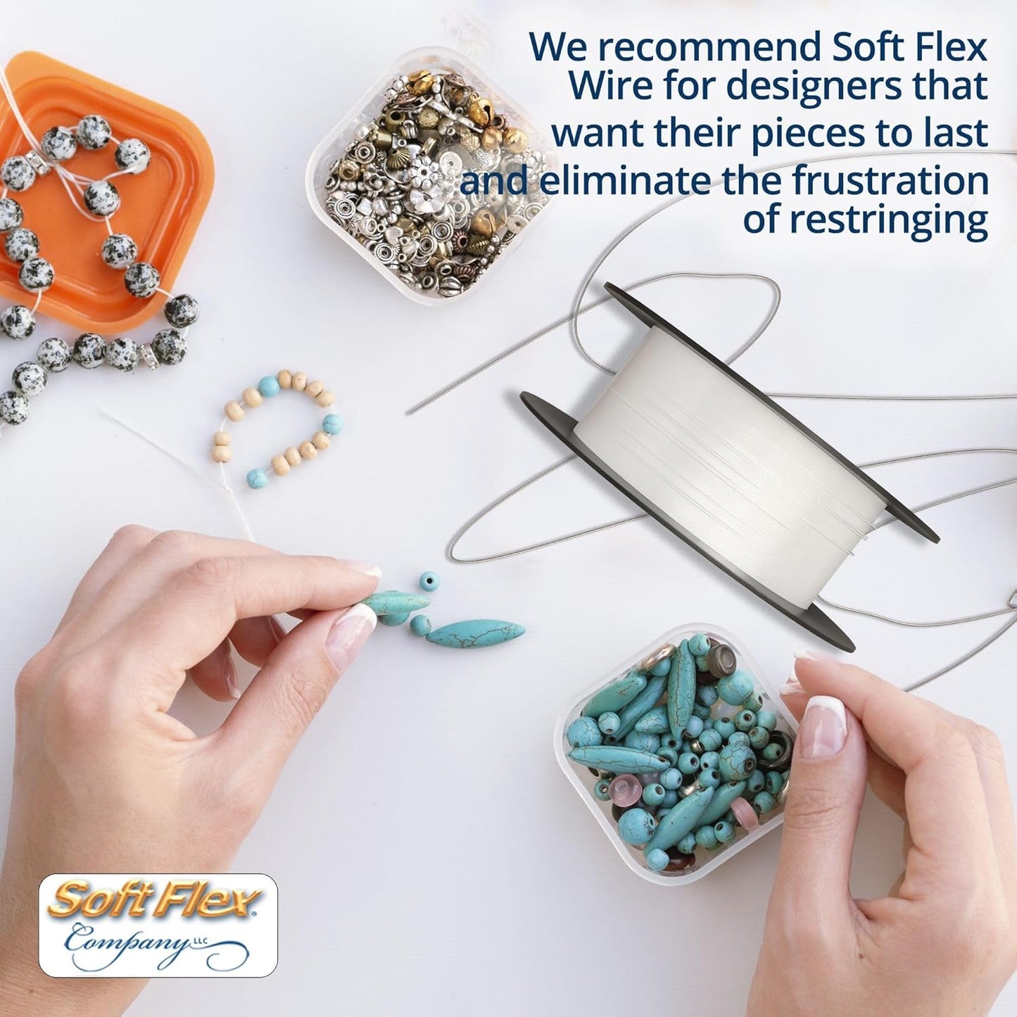 Soft Flex 49 Strand Beading Wire - Medium 0.19 Diameter - 30 Feet Nylon Design Wire