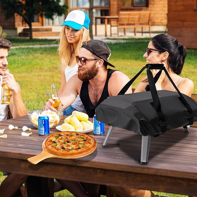 Pizza Oven Cover for Ooni Koda 12 Gas Pizza Oven, Waterproof 600D Heavy Duty Carry Cover, Portable Bag with Strap Design