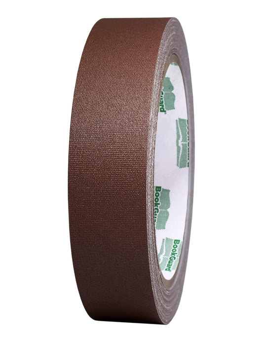 BookGuard 1 inch Premium Bookbinding Repair Cloth Tape, 15 Yards per Roll, Brown