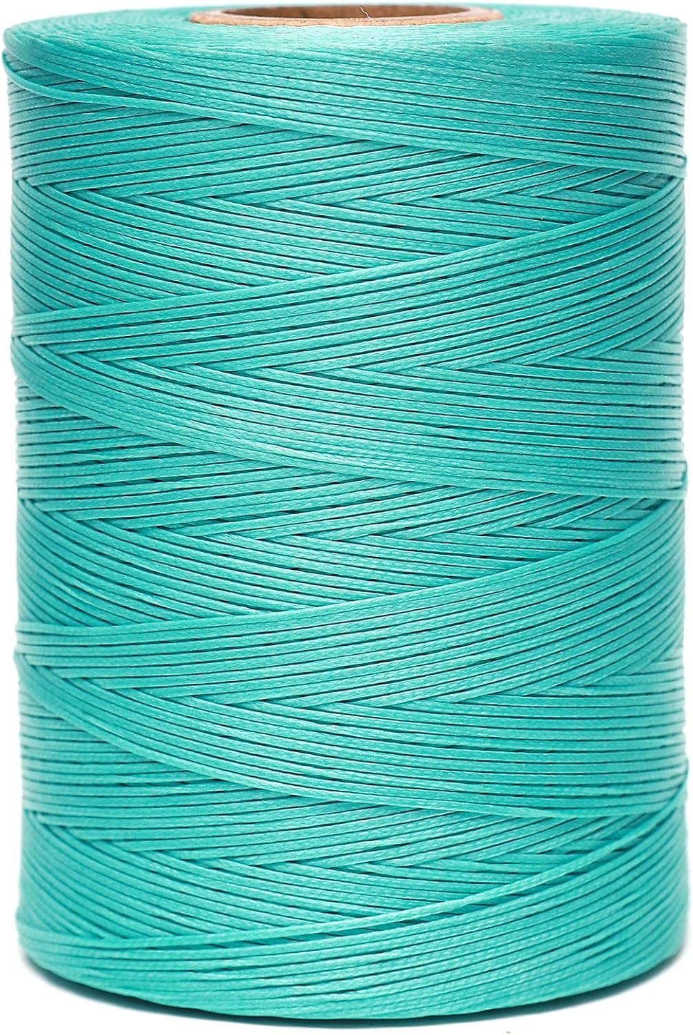 Waxed Thread,852Yards 150D 0.8mm Flat Polyester Wax Thread for Hand Sewing Leather Craft DIY Projects Shoes Repair Book Binding(Aquamarine)