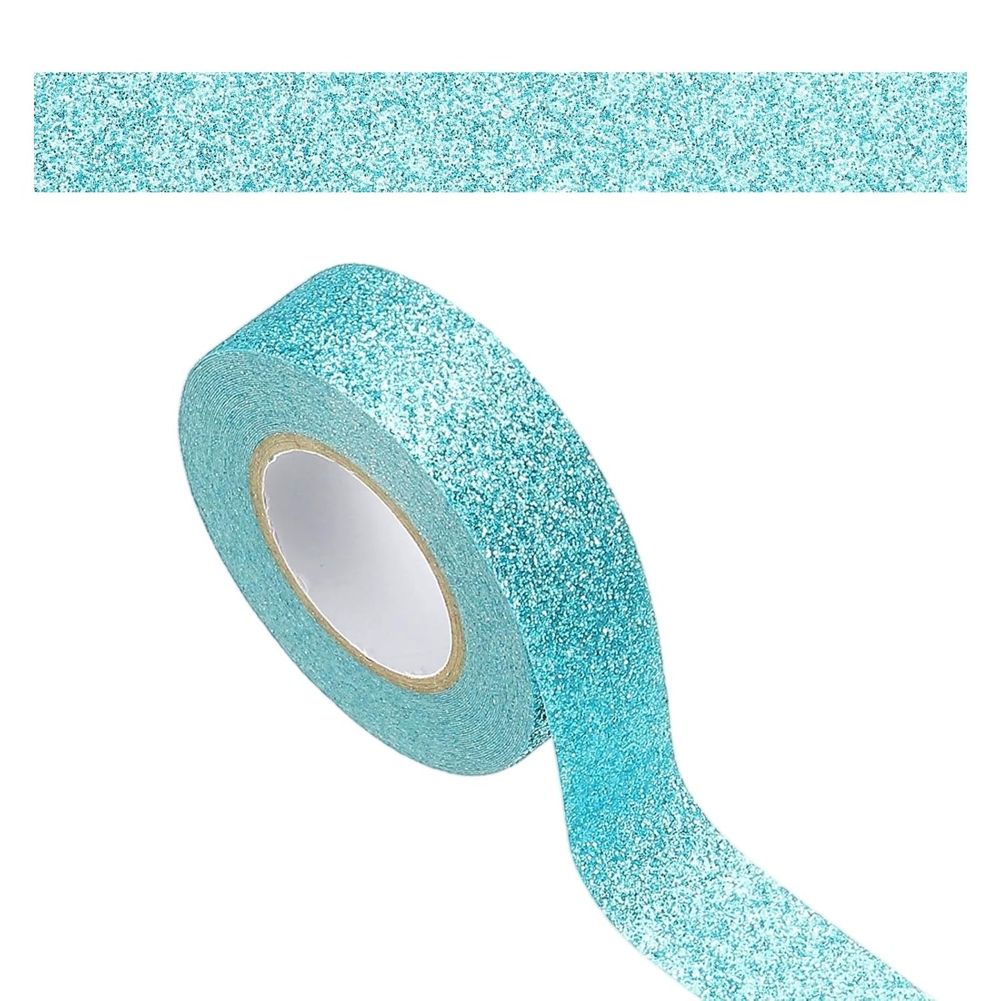 PATIKIL 1 Roll Glitter Paper Washi Tape, Washi Decorative Tape for Crafts, Blue