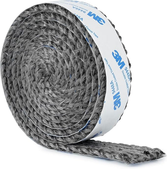 Stanbroil Stove Gasket Tape, 1" Width, 1/8" Thick 72" Length Self Adhesive Flat Gasket for Stoves and Fireplaces, High Temperature Fiberglass Gasket Tape