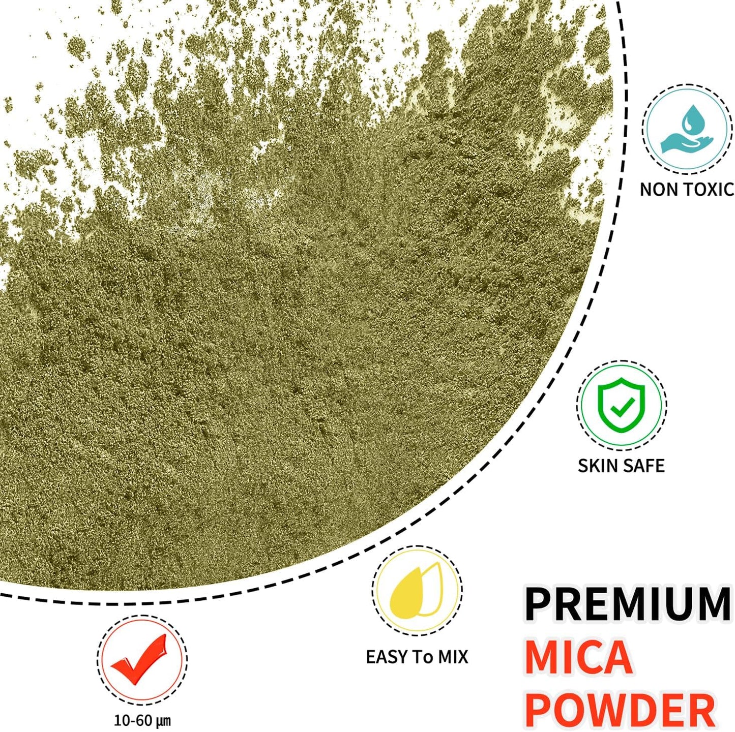 Mica Powder - 100g Mica Powder for Epoxy Resin - Metallic Color Pigment for Resin, Soap, Bath Bombs, Eye Shadow, Nails, DIY Crafting Projects etc. (Bronze Gold)