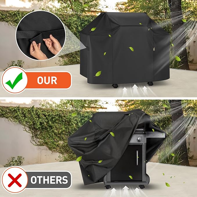 Arcedo Grill Cover 52 Inch Compatible with Weber Spirit 200 and 300 Series, Genesis Silver A/B Gas Grill, Waterproof Heavy Duty Outdoor Fade Resistant BBQ Cover for E310, Compared to 7106