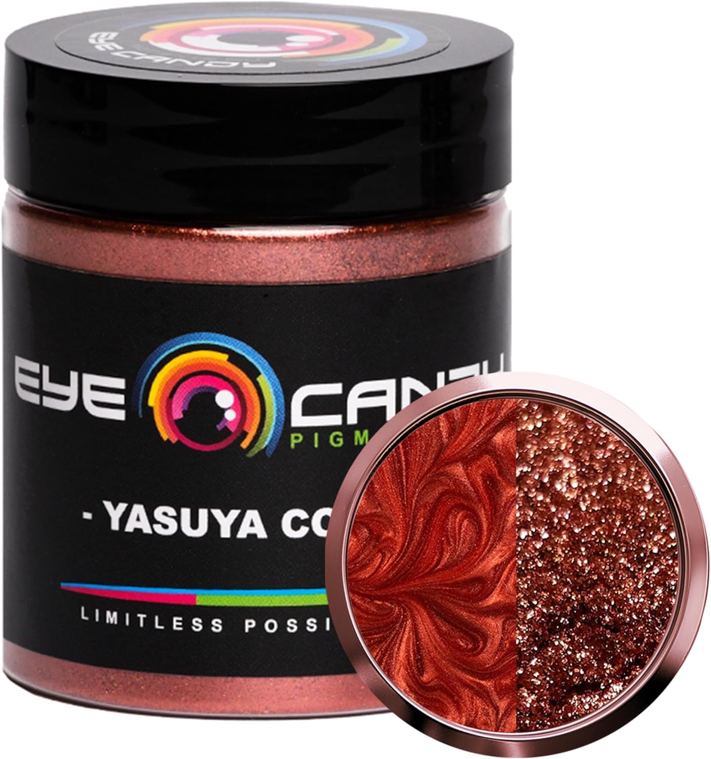 Eye Candy Pigments Premium Copper Mica Powder - Yasuya Copper (25gr) - for Epoxy, Resin, Soap, Paint, Woodworking, Acrylic Pouring, Bath Bombs, Fishing Lures - DIY Arts and Crafts Additive