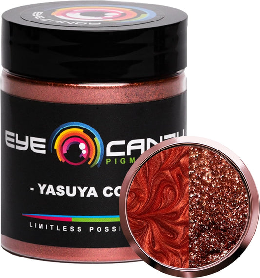 Eye Candy Pigments Premium Copper Mica Powder - Yasuya Copper (25gr) - for Epoxy, Resin, Soap, Paint, Woodworking, Acrylic Pouring, Bath Bombs, Fishing Lures - DIY Arts and Crafts Additive