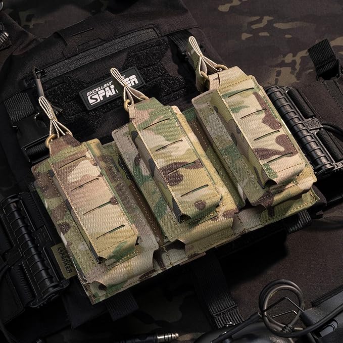 EXCELLENT ELITE SPANKER Tactical Open-Top Single/Double/Triple Molle Mag Pouch for Pistol Mag Pouch Tactical Bag Accessories Holder